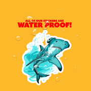 Whimsical Hammerhead Shark Sticker | Hammerhead Shark Sticker | Hand Drawn Hammerhead Shark Sticker