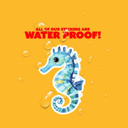Whimsical Seahorse Sticker | Seahorse Sticker | Hand Drawn Seahorse Sticker