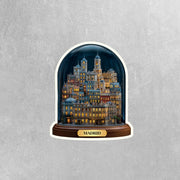 Madrid City Sticker | Madrid In A Glassdome Sticker | Spain Sticker