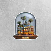Miami Sticker | Miami Beach Sticker | Miami In A Glassdome Decal