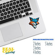 Fox Head Sticker - Durable Waterproof Decal for Laptops, Cars & Scrapbooks, Cute Animal Vinyl Sticker Gift