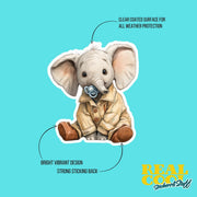 Baby Elephant Sticker | Elephant Sticker | Small Elephant Decal