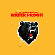 Bear Head Sticker - Black Bear Decal - Cartoon Bear Sticker