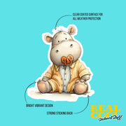 Baby Hippo Sticker | Hippo Sticker | Baby Hippopotamus Decal
