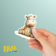 Baby Hippo Sticker | Hippo Sticker | Baby Hippopotamus Decal