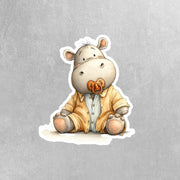 Baby Hippo Sticker | Hippo Sticker | Baby Hippopotamus Decal