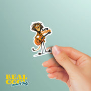 Lion Guitar Sticker | Funky Lion Sticker | Lets Jam Sticker