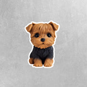 Rubber Yorkie Sticker | Yorkshire Terrier Sticker | Yorkie Decal