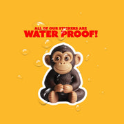 Rubber Monkey Sticker | Monkey Sticker | Monkey Decal