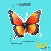 Butterfly Sticker | Orange Butterfly Sticker