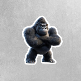 Gorilla Sticker | Gorilla Standing Sticker | Wild Gorilla Sticker