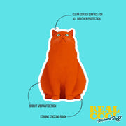 Red Cat Sticker | Fat Cat Sticker | Cat Sticker