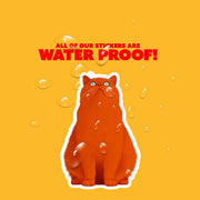 Red Cat Sticker | Fat Cat Sticker | Cat Sticker