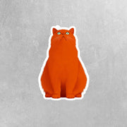 Red Cat Sticker | Fat Cat Sticker | Cat Sticker