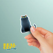 Blue Cat Sticker | Fat Cat Sticker | Cat Sticker