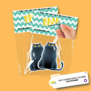 Blue Cat Sticker | Fat Cat Sticker | Cat Sticker