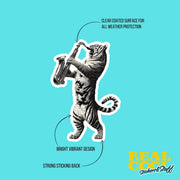 Tiger Sticker | Saxophone Tiger Sticker | Musical Tiger Sticker