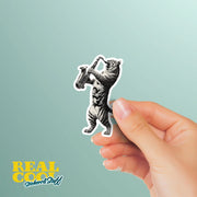 Tiger Sticker | Saxophone Tiger Sticker | Musical Tiger Sticker