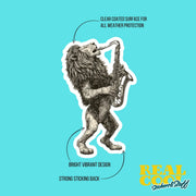 Lion Sticker | Saxophone Lion Sticker | Musical Lion Sticker