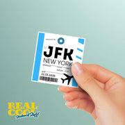 JFK Luggage Tag Sticker | Aviation Stickers | JFK Tag Sticker