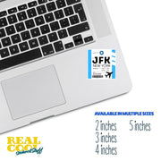 JFK Luggage Tag Sticker | Aviation Stickers | JFK Tag Sticker