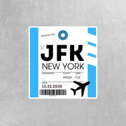 JFK Luggage Tag Sticker | Aviation Stickers | JFK Tag Sticker