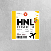HNL Luggage Tag Sticker | Aviation Stickers | Honolulu Airport Sticker