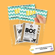 BOS Luggage Tag Sticker | Aviation Stickers | Boston Airport Sticker