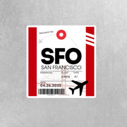 SFO Luggage Tag Sticker | Aviation Stickers | San Francisco Airport Sticker