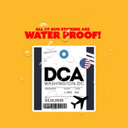 DCA Luggage Tag Sticker | Aviation Stickers | Washington DC Airport Sticker