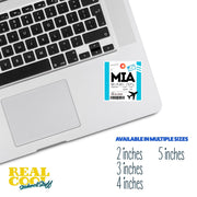 MIA Luggage Tag Sticker | Aviation Stickers | Miami Airport Sticker