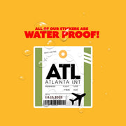 ATL Luggage Tag Sticker | Aviation Stickers | Atlanta Airport Sticker