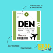 DEN Luggage Tag Sticker | Aviation Stickers | Denver Airport Sticker