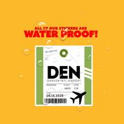DEN Luggage Tag Sticker | Aviation Stickers | Denver Airport Sticker