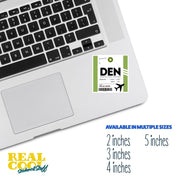 DEN Luggage Tag Sticker | Aviation Stickers | Denver Airport Sticker