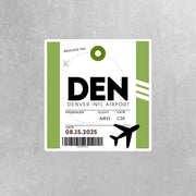 DEN Luggage Tag Sticker | Aviation Stickers | Denver Airport Sticker