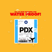 PDX Luggage Tag Sticker | Aviation Stickers | Portland OR Airport Sticker