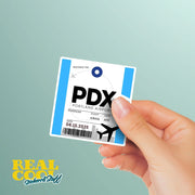 PDX Luggage Tag Sticker | Aviation Stickers | Portland OR Airport Sticker