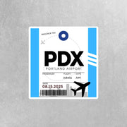 PDX Luggage Tag Sticker | Aviation Stickers | Portland OR Airport Sticker