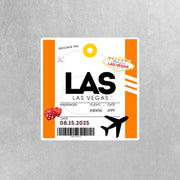 LAS Luggage Tag Sticker | Aviation Stickers | Las Vegas Airport Sticker