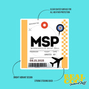 MSP Luggage Tag Sticker | Aviation Stickers | Minneapolis-Saint Paul Airport Sticker