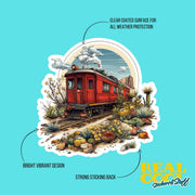 Train Caboose Sticker - Train Sticker - Caboose Decal