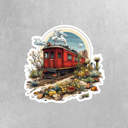 Train Caboose Sticker - Train Sticker - Caboose Decal