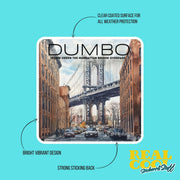Dumbo Brooklyn NY Sticker – Waterproof Weatherproof Vinyl – Vibrant New York City Travel Sticker – Laptop Water Bottle Car Decal 2”-5”