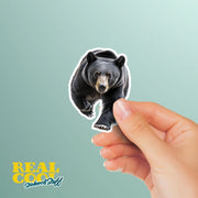 Running Black Bear Sticker | Black Bear | Run Bear Sticker