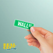 Wall Street Sign Sticker | Wall St Sign Decal | New York Sticker