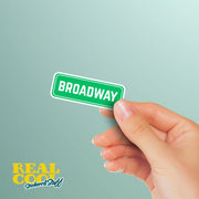 Broadway Street Sign Sticker | Broadway Sign Decal | New York Sticker