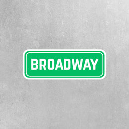 Broadway Street Sign Sticker | Broadway Sign Decal | New York Sticker