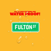 Fulton Street Sign Sticker | Fulton St Sign Decal | New York Sticker