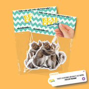 Hugging Squirrels Sticker | Cute Squirrels Decal for Laptop, Water Bottle, & Planner - Adorable Squirrels Gift